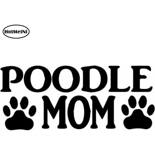 13cm*5.5cm Poodle Mom Creative Car Sticker Decor Decal Vinyl c1-05053