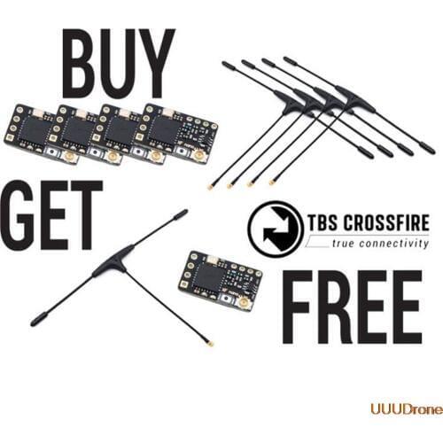 2019 New Team BlackSheep TBS Crossfire Nano RX SE 915Mhz 5-Pack Combo (w/ Immortal T Antenna V2)