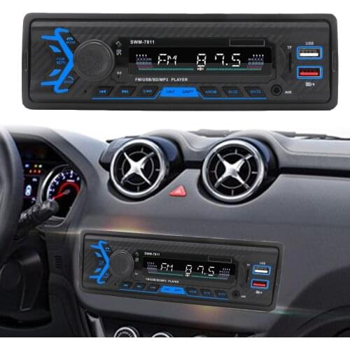 Car Radio Multimedia SWM-7811/7812 Head Unit Handsfree Auto Stereo Bluetooth AUX Function Auto Parts 1-DIN with Voice Control