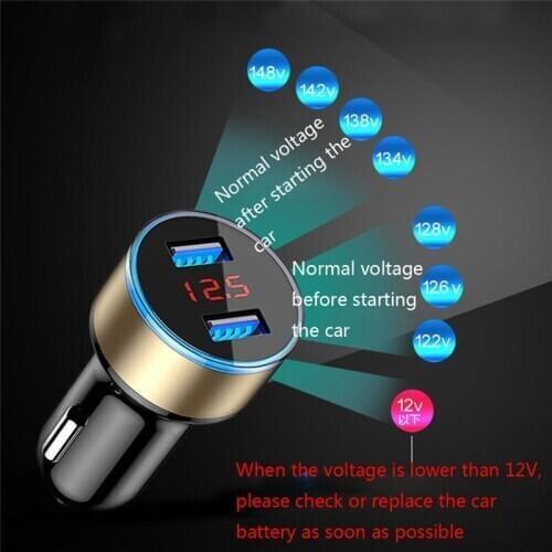 3.1A Dual USB Car Charger With LED Display Car-Charger for Skoda Octavia Fabia Rapid Superb Yeti Roomster