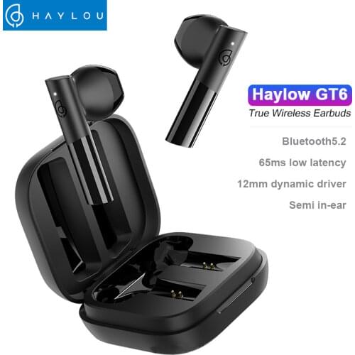 Haylou Automatic Pairing Bluetooth 5.2 Earphones ,Mono and AAC Stero Sound Wireless Earbuds Low Latency Dual-Master Headphones