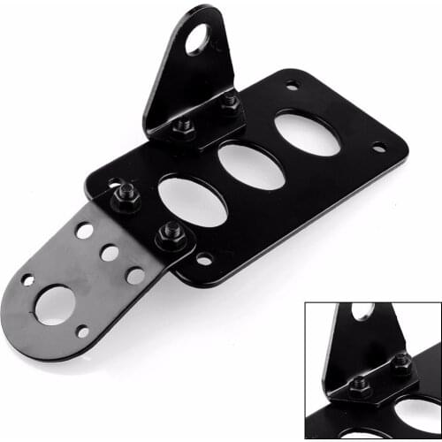 Motorcycle Side Mount Bracket Motorcycle Brake Tail Light License Plate Side Mount Metal Bracket Black Motorcycle Side Mount New