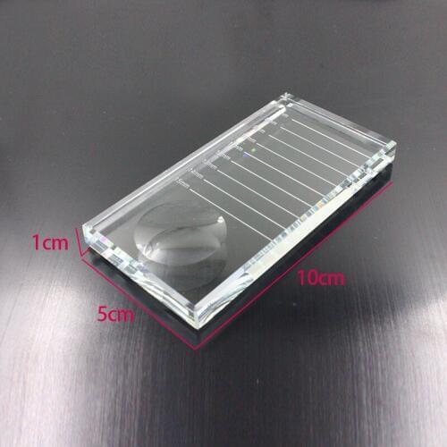 2 in 1 Professional Eyelash Extension Glue Holder Crystal False Eyelashes Stand holder Pallet with Scale Makeup Tools