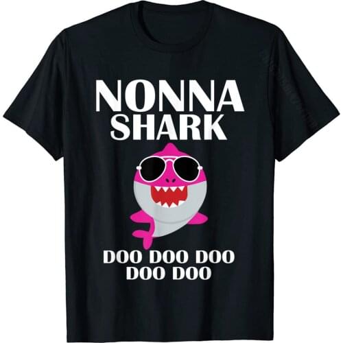 Nonna Shark Doo Doo Shirt Mothers Day Funny Nonna Christmas T-Shirt Cotton Adult T Shirts Design T Shirt Funky Comics