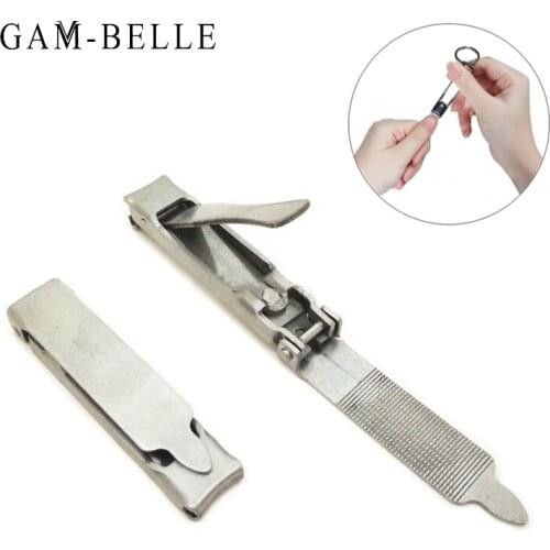 GAM-BELLE Professional Stainless Steel Nail Clipper Fingernail Cutting Trimmer Toenail Scissors Nippers Plier Pedicure Tool
