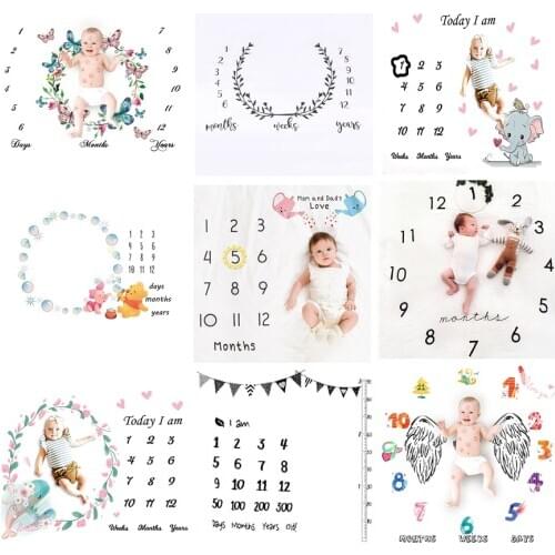 Cartoon Play Mat Infant Portray Baby Milestone Photo Props Background Blankets Backdrop Cloth Room Decor Accessories