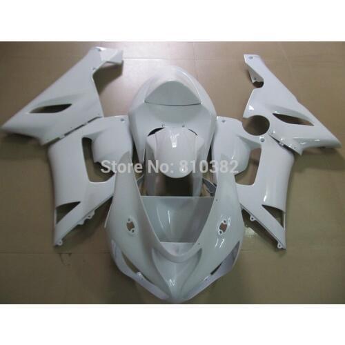 Injection mold Fairing kit for KAWASAKI Ninja ZX6R 05 06 ZX6R 636 2005 2006 zx6r All white Fairings bodywork+gifts SX22