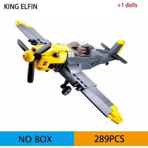 NO BOX Building block model of military aircraft BF109 small particle assembly toy childrens birthday gift