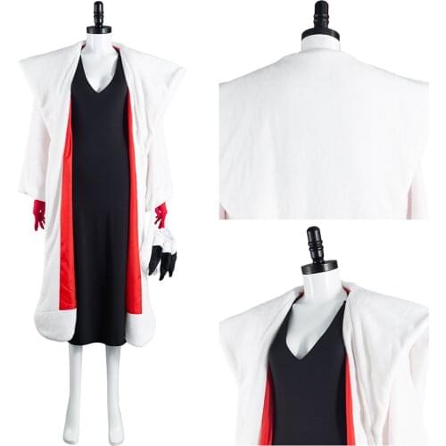 Cruella De Vil Cosplay Costume Dress Outfits Halloween Carnival Suit