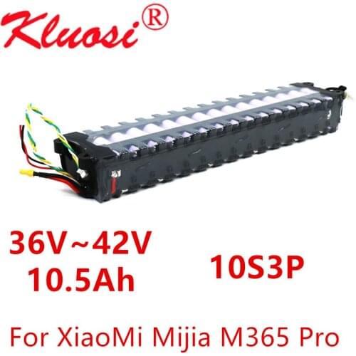 KLUOSI 36V Lithium Battery Pack 1865 10S3P 10.5Ah For Xiaomi Mijia M365 Scooter with Communication Connector Match with Original