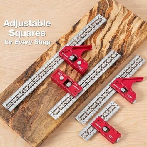 Scalable Tool Ruler For Woodpecker Tools T-type Hole Ruler Stainless Scribing Marking Line Gauge Carpenter Measuring Tool