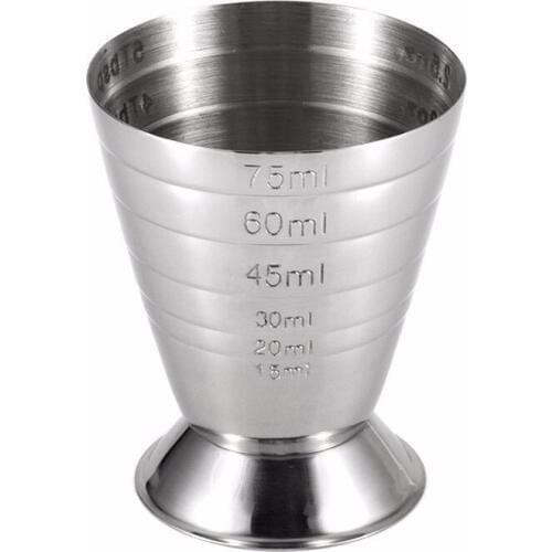 Measuring Shot Cup Ounce Jigger Bar Cocktail Drink Mixer Liquor Measuring Cup Mojito Measurer Milk Coffee Mug Stainless Steel Pr