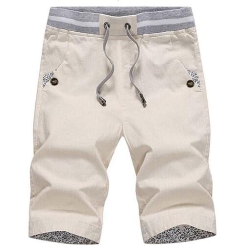 2020 Summer Mens shorts Casual Loose Cropped Trousers Sports Shorts Loose Knit Straight Casual Pants Cotton Short Pants New 4XL