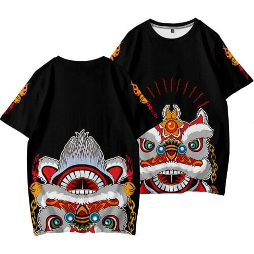 New Chinese Style Black Print T-shirt Fashion Summer Men Short SleeveTee Shirts Tops O-neck Tops Plus Size 6XL