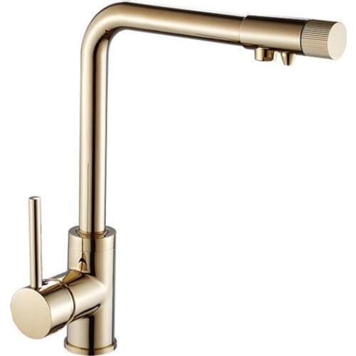 New Purifier Kitchen Faucet with Filtered Water 3 Way Water Filter Waterfilter Tap Cold and Hot Sink Faucet
