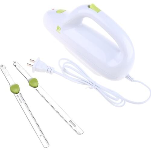 EU/CN Plug Handheld Electric Serrated Bread Knife Stainless Steel Carving Knife for Home Kitchen Cutting Cold Meat Ham Turkey