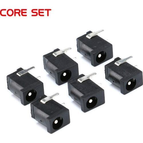 20Pcs DC-002 1A 30V Black DC Power Jack Socket Connector DC002 3.5*1.3mm 1.3 for Mini DC Socket
