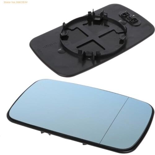 T8WF Blue Rearview Mirror Glass Left Right Co-pilot Side Heatable Lens for bmw 3Series E46