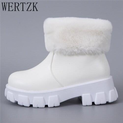 Chunky Platform Warm Plush Winter Boots Women Hidden Heels Waterproof Snow Boots Woman Fur Ankle Boots Shoes Zapatos De Mujer