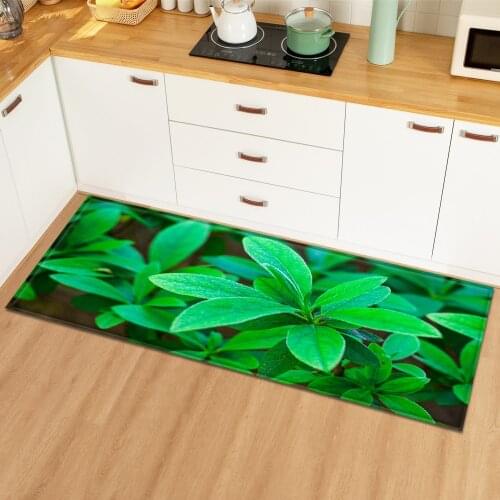 Entrance Doormat Home Kitchen Carpet Bedroom Decoration Floor Rug Plant Pattern Hallway Balcony Bathroom Non-Slip Kids Mat Room