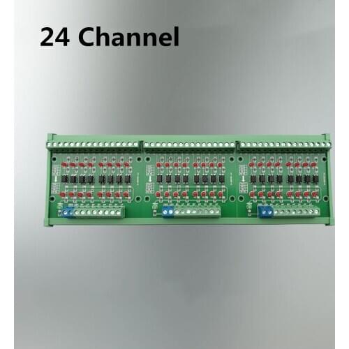 24 Channel Signal Voltage Level Conversion Board Signal Optocoupler Isolation Module 12v to 5v NPN Output PNP Output