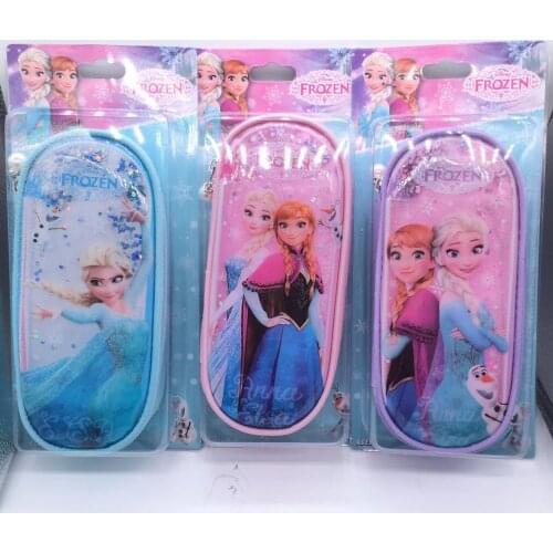 Disney Handbag Creative Frozen Color Quicksand Large Capacity Pencil Case Multifunctional Storage Bag School Supplies Gift