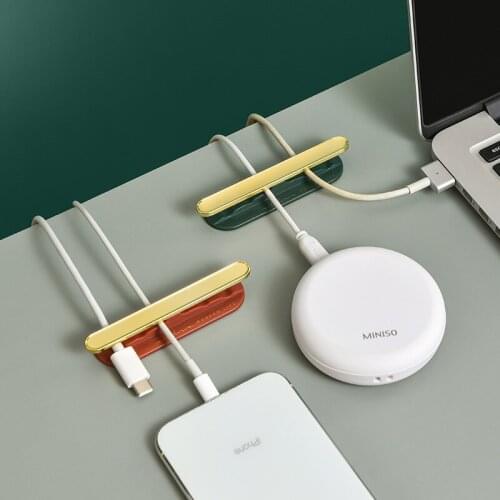 4Pcs Charging Cable Management Storage Organizer USB Line Wire Clips Holder Winder Wall Mounted Type