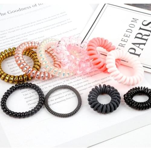 5-20Pcs/Lot Telephone Line Mix Candy Color Hair Ornament Headwear Elastic Hair Bands Headbands Hair Accessories For Girls