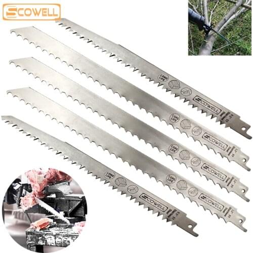 50% OFF 3PCS 9 inch 5TPI Stainless Steel Reciprocating Saw Blades Meat Bone Cutting 2PCS 12 inch 3TPI Sabre Saw Blade for Wood