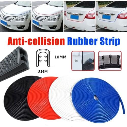 5M Car Door Boot Edge Protector Strip Trim U Shape Guard Seal Rubber Strip Black