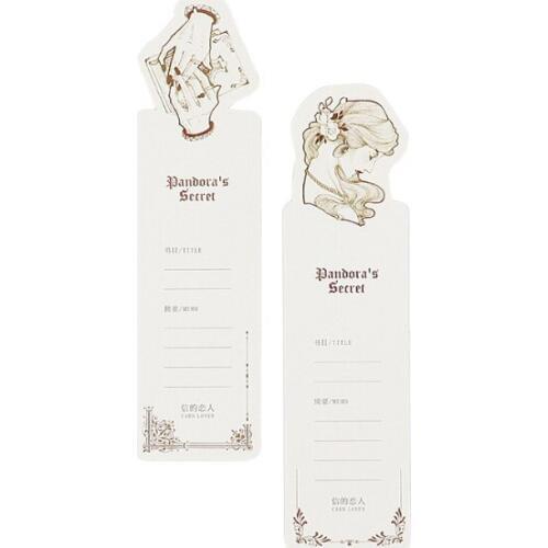 6packs/lot Lovely Pandoras secret Bookmark Paper for book marker Bookmark Gift School Office Stationery Wholesale