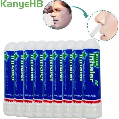 9pcs Rhinitis Mint Cream Inhaler Rhinitis Nasal Essential Oils Cold Dizziness Headache Congestion Relief Refresh Nose Ointment
