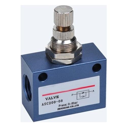 ASC-06 1/8'' Speed Control Flow Control Valve Pneumatic Solenoid Valve