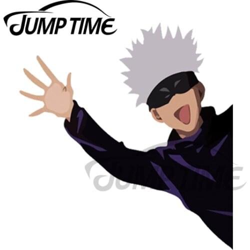 JumpTime 13 x 6.2cm For Satoru Gojou Jujutsu Kaisen Car Stickers Windows Waterproof Decal Motorcycle Laptop Bumper Decoration