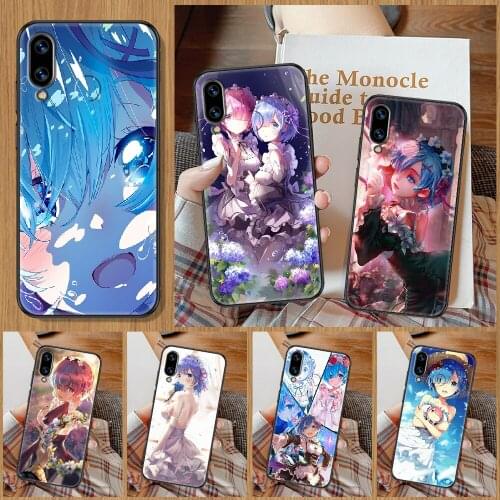 Re ZERO Ram Rem In Another World Phone Case For Huawei Honor 6A 7A 7C 8A 8X 8 9 9X 10 10i 20 Lite Pro black soft hoesjes