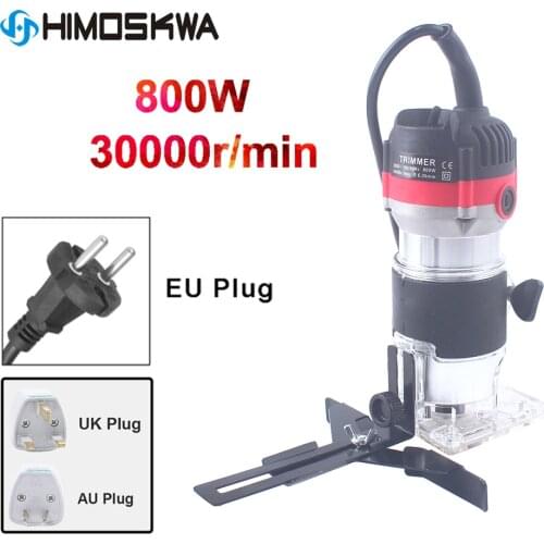 800w 30000rpm Wood Router Tool Combo Kit Electric Woodworking Machines Power Carpentry Manual Trimmer Tools With Milling Cutter