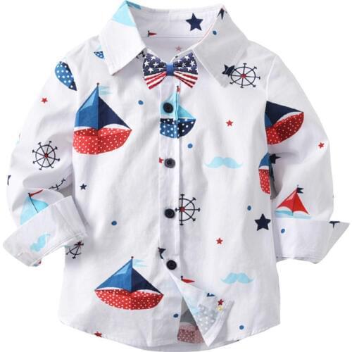 Oklady Kids Boys Shirts 2019 Autumn Long Sleeve Solid Todder Shirts For Boys Cotton Fashion Brand Baby Boy Tops Children