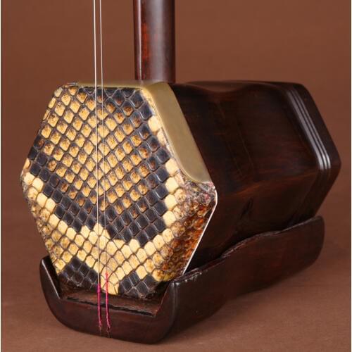 Quality Rosewood Erhu Chinese Violin Traditional Musical Instrument Two String Fiddle Flat Pole Hexagonal Sound Box Nanhu Manual