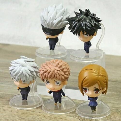 Jujutsu Kaisen Anime Figure Itadori Yuji Fushiguro Megumi Figure Gojo Satoru Kugisaki Nobara Figure Model Toys 5pcs/Set