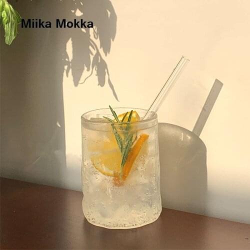 Japanese Style Creative Glass Mug Breakfast Mlik Cup Coffe Cup Whiskey Glass Household Water Cup Drinkware