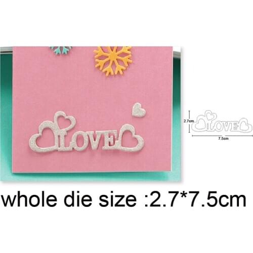 Word Love Heart Metal Cutting Dies Stencils Diy Scrapbooking dies Decoration Card Making Embossing Dies Cuts Craft Dies New 2020