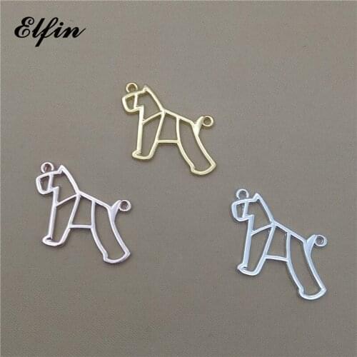 Elfin Miniature Origami Schnauzer Pendants