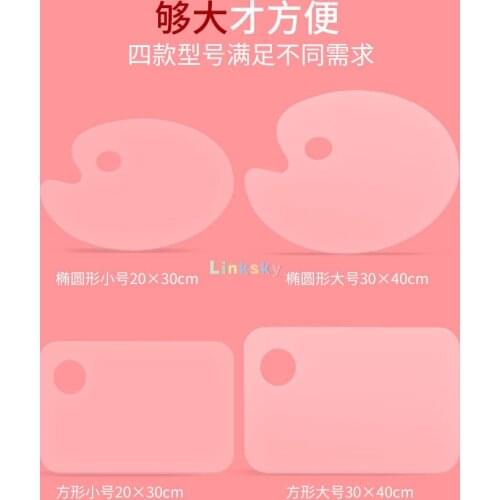 Acrylic Paint Palettes,Clear Plastic Palettes, Oval Shaped Art Palette for Oil Paints Mixing,Ideal for Kids,Painter,Art Supplies