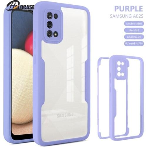 Shockproof Bumper Clear Case For Samsung Galaxy A02 A12 A32 A52 A72 A82 A22 A21S M02 Front Screen Film+Back Full Protector Cover