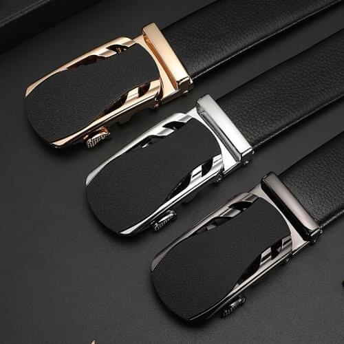 Fashion Luxury Cow Genuine Alloy Buckle Belt Classic Leather Belt for Men Men Genuine Leather Belt Automatic