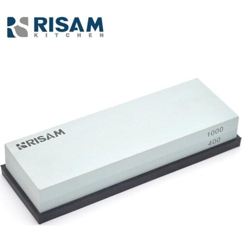 RISAMSHA 400 1000 Grit Whetstone Carborundum Knife Stone Shqrpening Stone Double-Sided Grindstone knife sharpening sistem