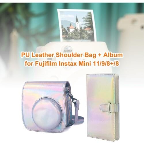 Shoulder Instant Camera Bag PU Leather Case Album Quality Protective Soft Carry Bag Cover for Fujifilm Instax Mini 11/9/8+/8