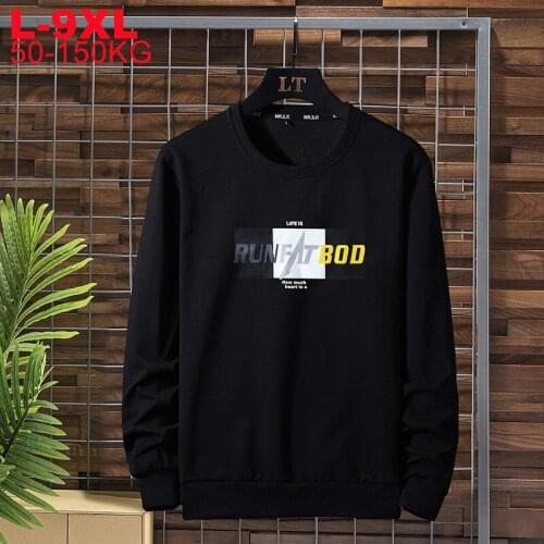 Oversized Spring Hoodies Men Streetwear Sweatshirts Male Harajuku Black Red Mens Casual Pullover Big Size 9xl 8xl 7xl 6xl 5xl