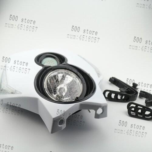 Universal white Headlight Headlamp For EXC EXCF XC XCF 50-125CC Motorcycle Motocross Dirt bike free shipping