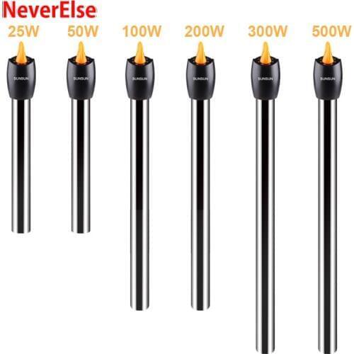 Fish Tank Aquarium Heater Submersible Control Water Temperature Adjust 18-32 Degree Celsius 25~500W Stainless Steel Heating Rod